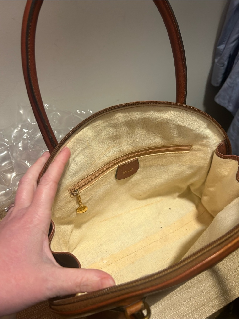 Vintage Gucci Bamboo Dome Satchel 2 way Rare - Picture 10 of 13